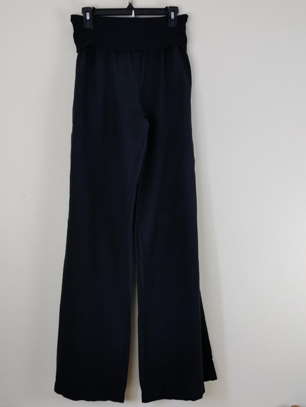 Bella Dahl 100% Linen Foldover Waistband Palazzo Wide leg Size Large Pants